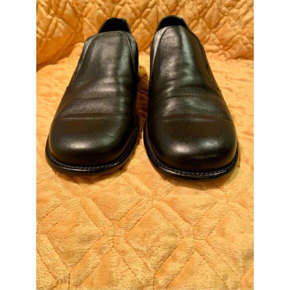 Cole Haan Black Leather Slip on Square Toe Loafer Shoes mens 10 D worn 1X main image 5
